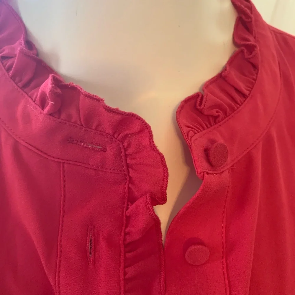 J Crew pink long sleeve blouse